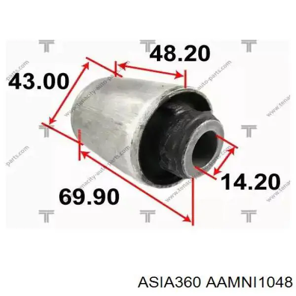 Сайлентблок нижнего переднего рычага  ASIA360 AAMNI1048