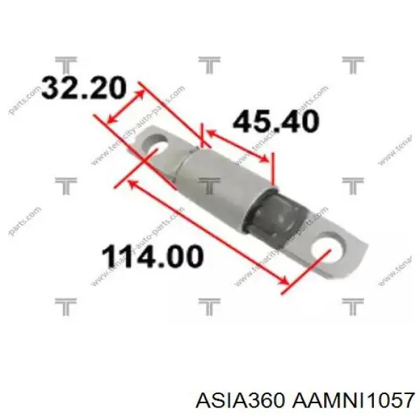 Сайлентблок переднего нижнего рычага AAMNI1057 Asia360