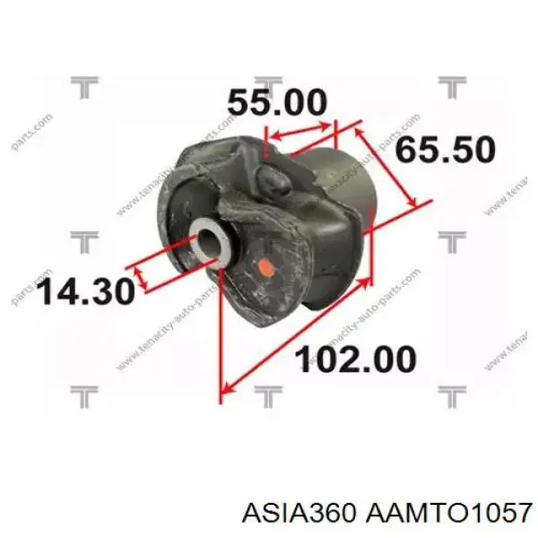 Сайлентблок задней балки (подрамника) AAMTO1057 Asia360