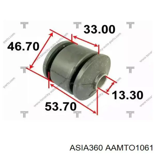 Сайлентблок тяги поперечной (задней подвески) ASIA360 AAMTO1061