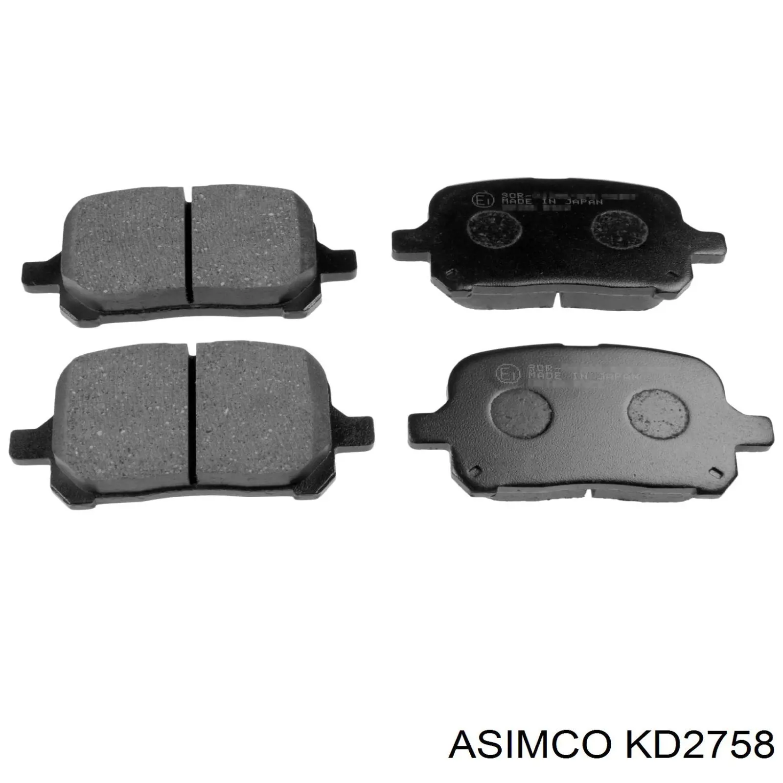 Передние тормозные колодки KD2758 Asimco