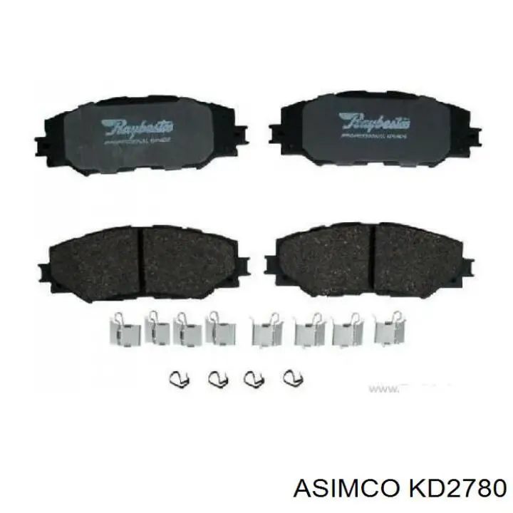 Передние тормозные колодки KD2780 Asimco