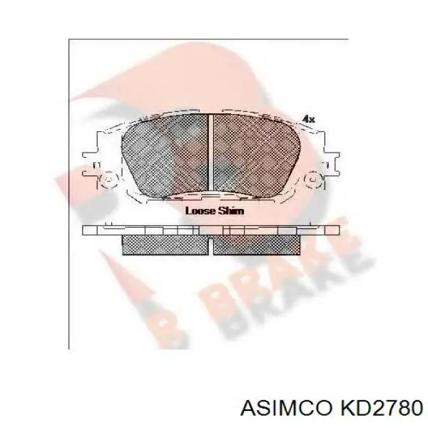 KD2780 Asimco Колодки передние