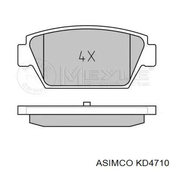 Задние тормозные колодки KD4710 Asimco