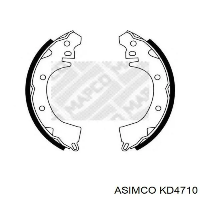 KD4710 Asimco Колодки тормозные дисковые комплект