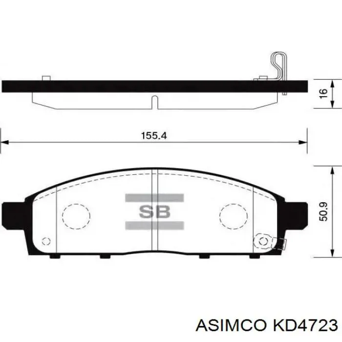 Колодки Asimco KD4723 цена, от 28.11 USD