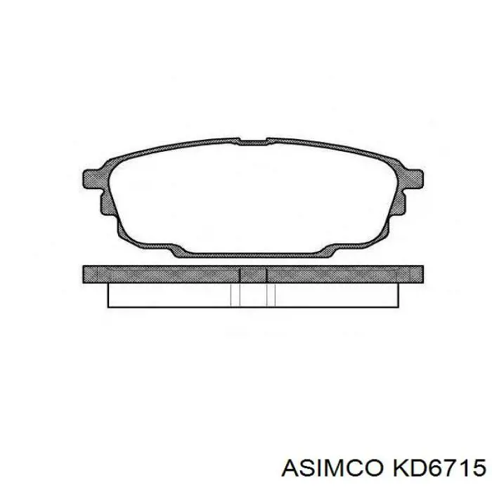KD6715 Asimco Колодки тормозные дисковые комплект