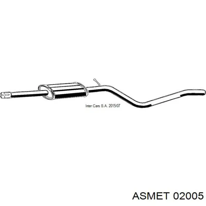 Глушитель, центральная часть A6014901901 Mercedes