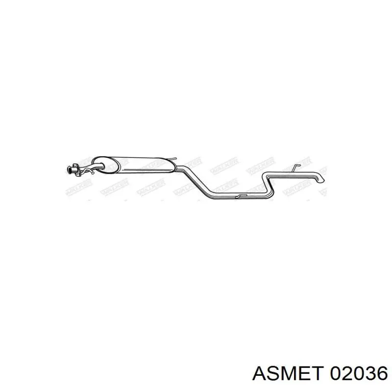 Глушитель задний 02036 Asmet