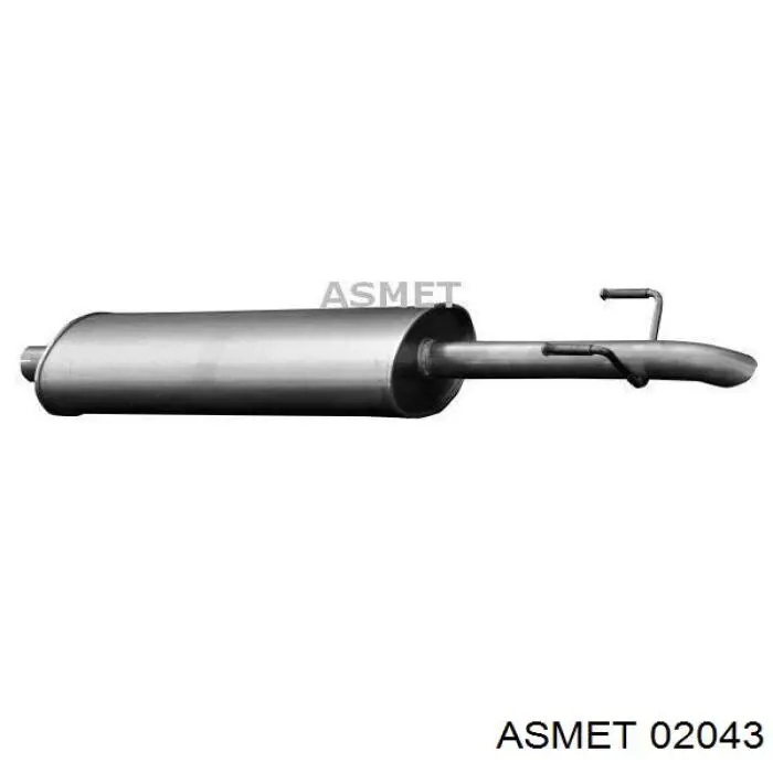 02043 Asmet глушитель, центральная часть