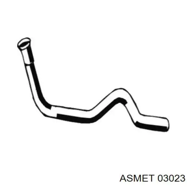 03023 Asmet труба приемная (штаны глушителя передняя)