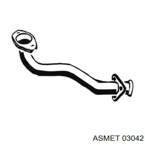 03042 Asmet труба приемная (штаны глушителя передняя)