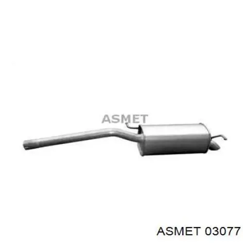 03077 Asmet глушитель, задняя часть