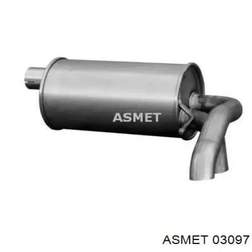 03097 Asmet глушитель, задняя часть