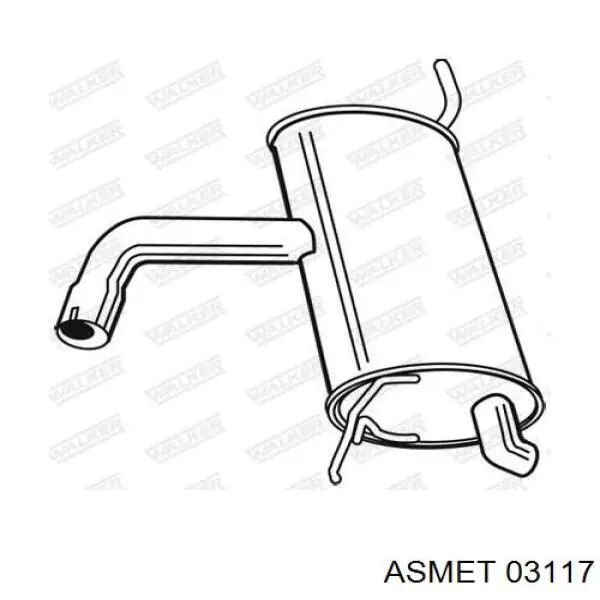 Купить 23005 Walker Глушитель задний