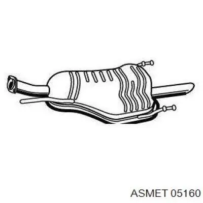 Выхлоп задний Asmet 05160 цена, от 76.03 USD