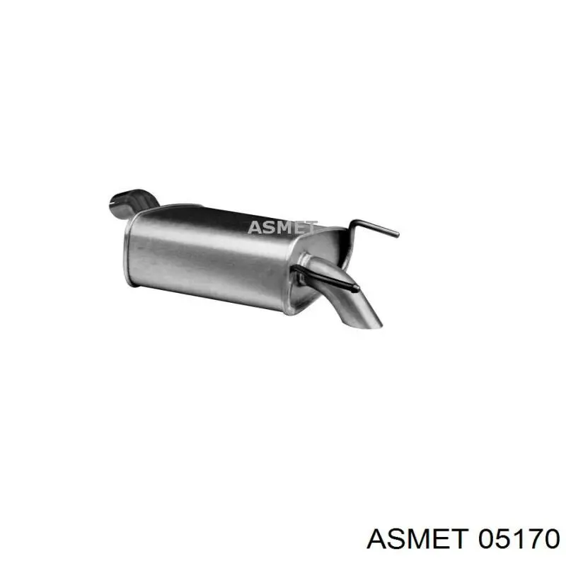 05170 Asmet глушитель, задняя часть