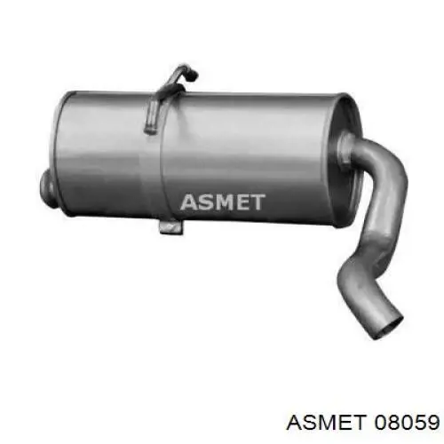 8059 Asmet глушитель, задняя часть