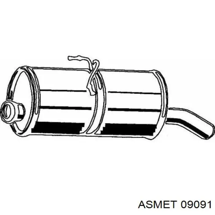 09091 Asmet глушитель, задняя часть