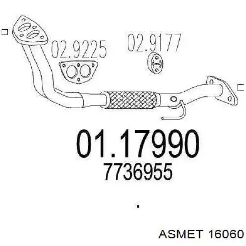 Глушитель, центральная часть Fiat/Alfa/Lancia 46798416 цена, от 59.20 USD