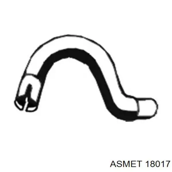 18017 Asmet патрубок глушителя от средней до задней части