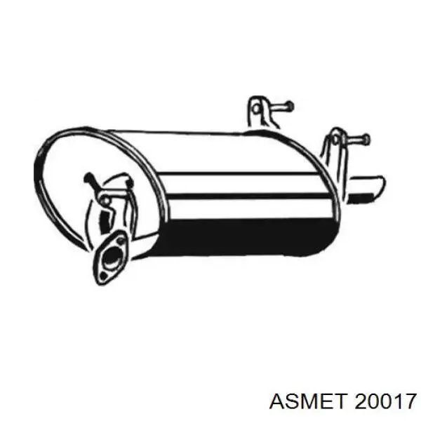 20017 Asmet глушитель, задняя часть