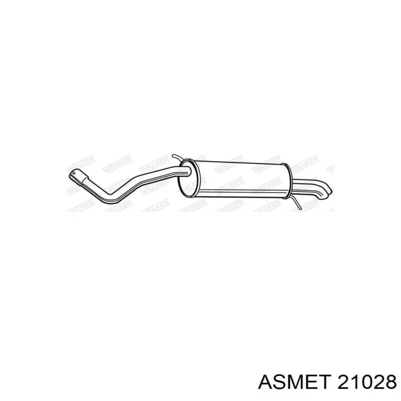 Глушитель, задняя часть 21028 Asmet