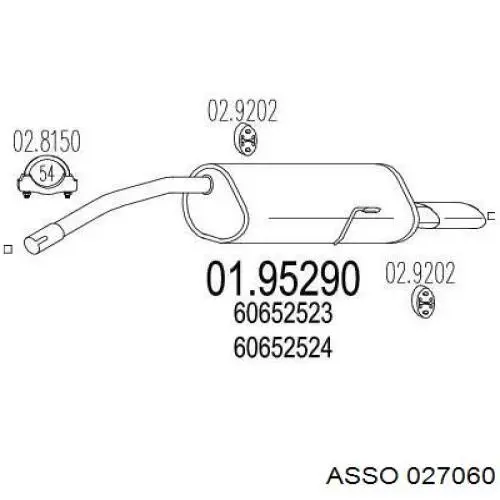 Глушитель задний 027060 Asso