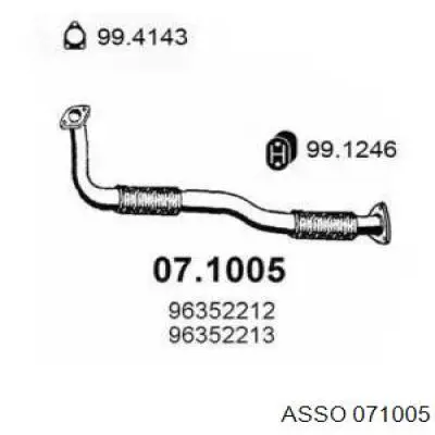Глушитель, передняя часть 071005 Asso