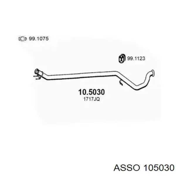 Центральная часть глушителя 105030 Asso