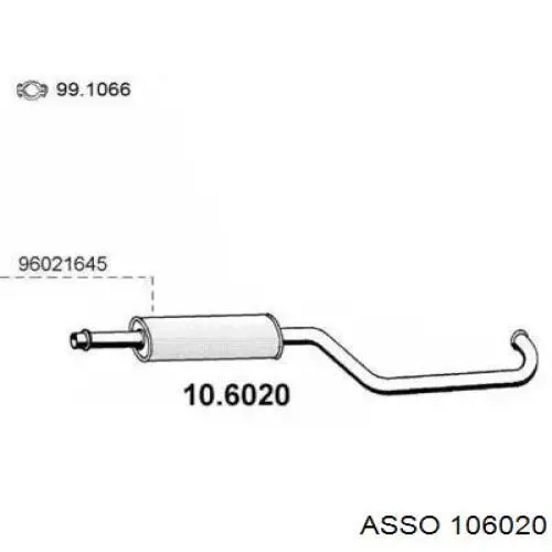 Приёмная труба 106020 Asso