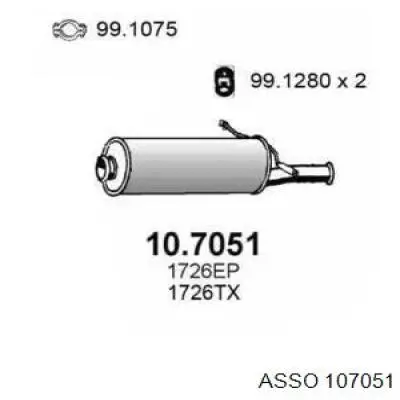 Глушитель, задняя часть 107051 Asso