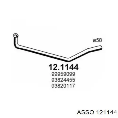 Приёмная труба 121144 Asso