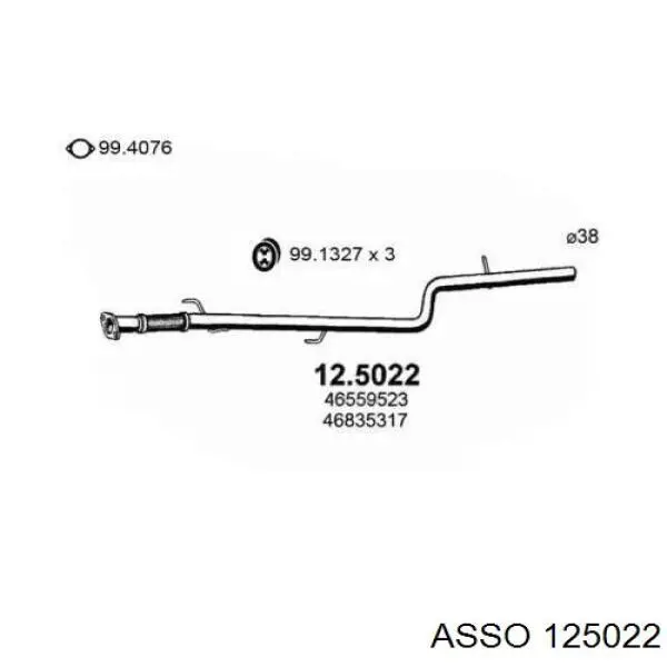 Выхлопная труба 125022 Asso