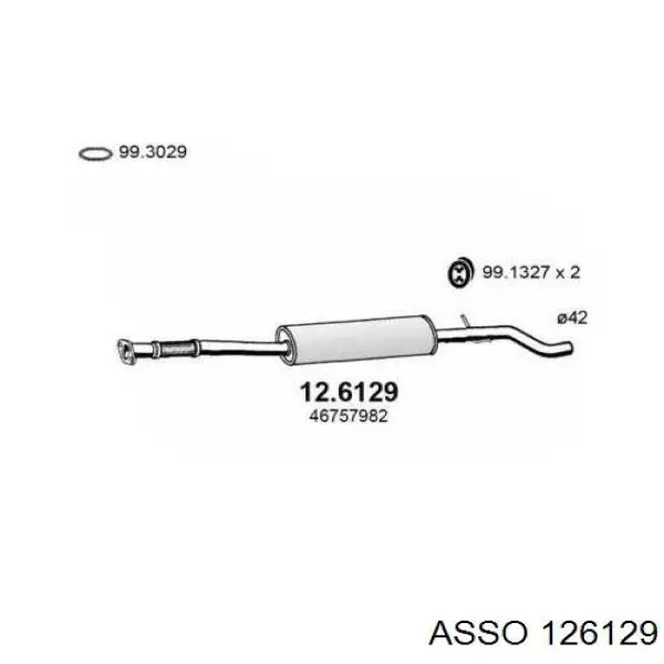 Центральная часть глушителя 126129 Asso