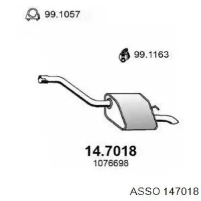 Амортизатор передний правый 147018 Asso