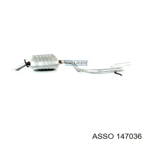 Глушитель задний 07092 Asmet