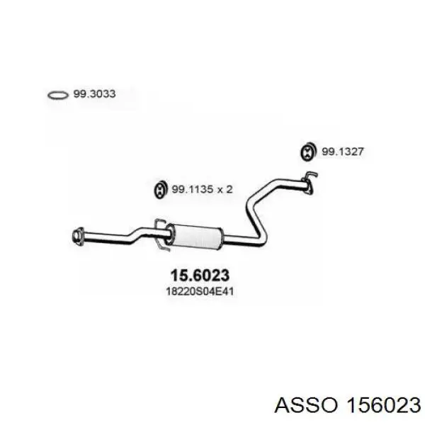Центральная часть глушителя 156023 Asso