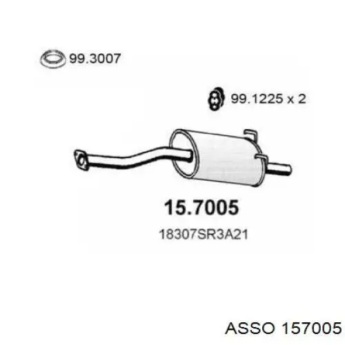 Глушитель задний 157005 Asso