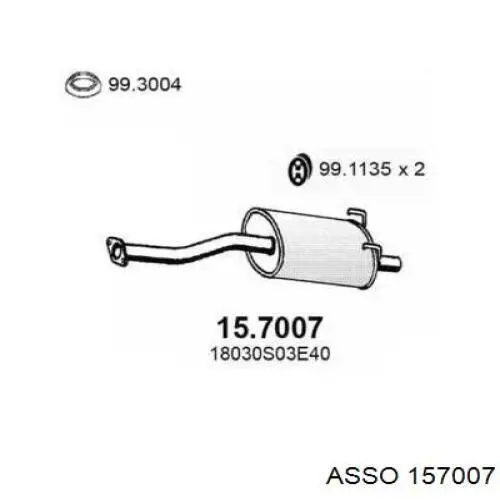 Глушитель задний 157007 Asso