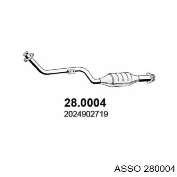 Передняя часть глушителя 280004 Asso