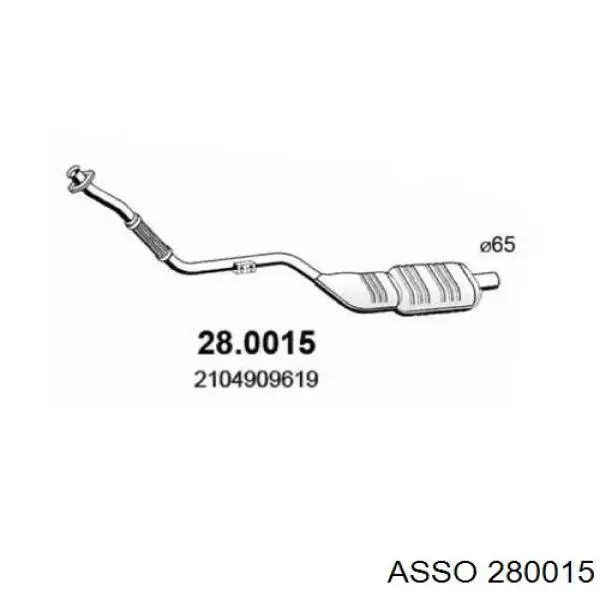 A2104909619 Mercedes Конвертор-катализатор