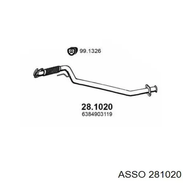 Приёмная труба 281020 Asso