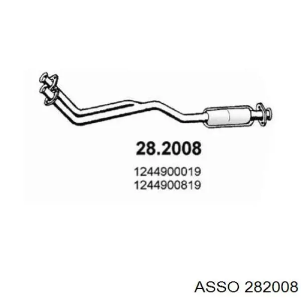 Приёмная труба 282008 Asso