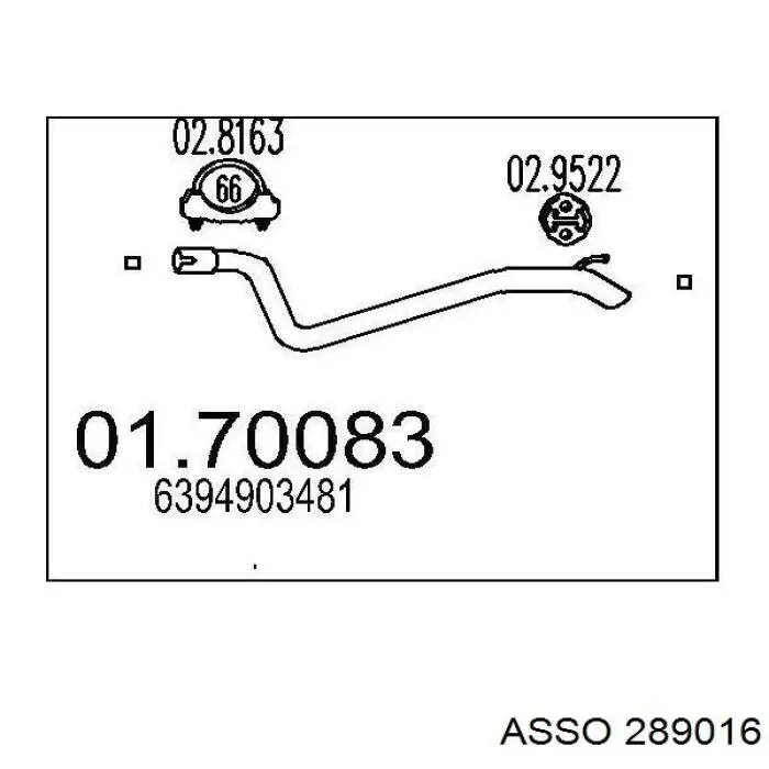 Глушитель задний 289016 Asso