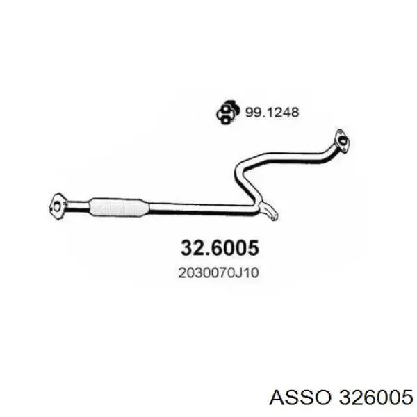 Центральная часть глушителя 326005 Asso