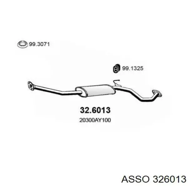 Центральная часть глушителя 326013 Asso