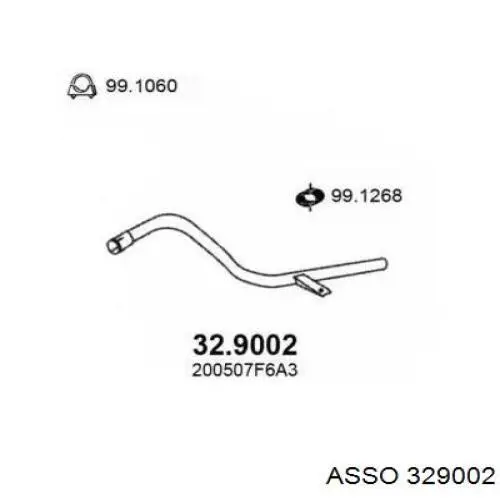 Глушитель, задняя часть 329002 Asso