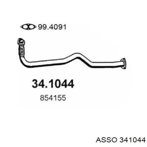 Приёмная труба 341044 Asso
