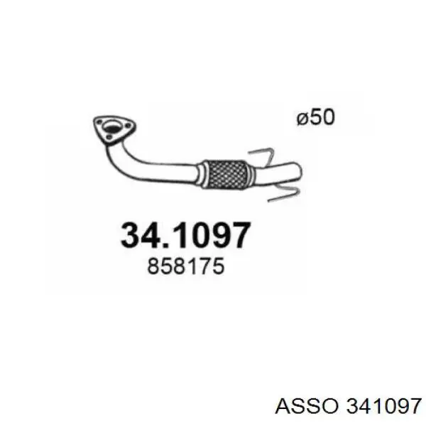 Центральная часть глушителя 341097 Asso